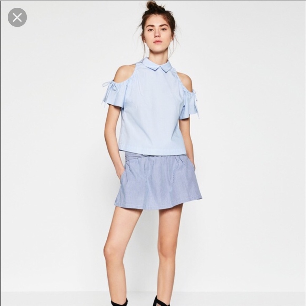 Zara cold shoulder top